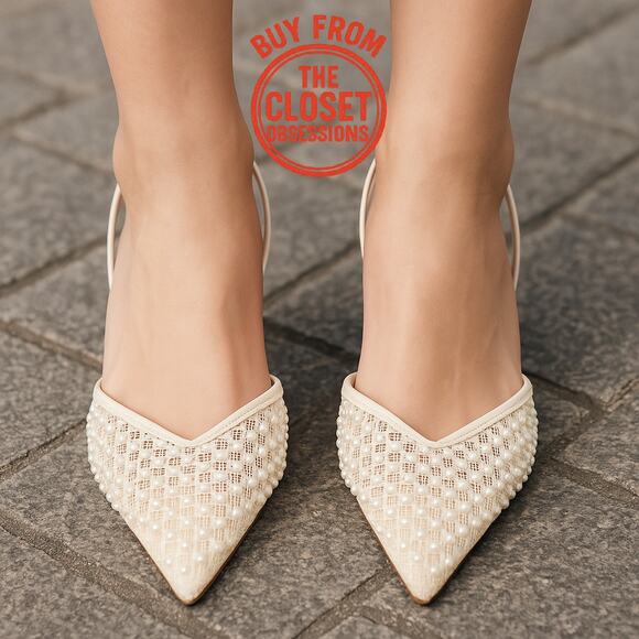 ZARA Blogger Fave!!! Embellished Slingbacks NWT - Picture 3 of 16